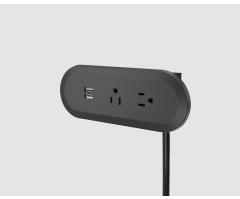 Headboard - 2 Power, Dual-A, Black