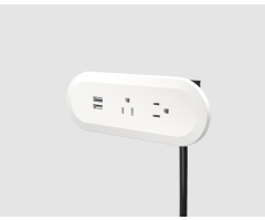 Headboard - 2 Power, Dual-A, White
